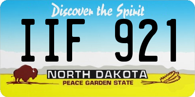ND license plate IIF921