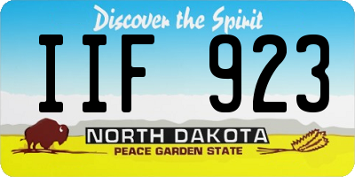 ND license plate IIF923