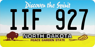 ND license plate IIF927