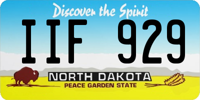 ND license plate IIF929