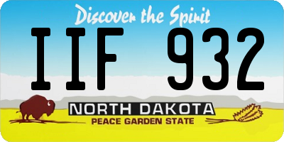 ND license plate IIF932