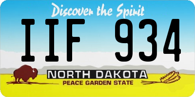 ND license plate IIF934