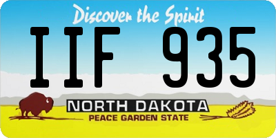 ND license plate IIF935