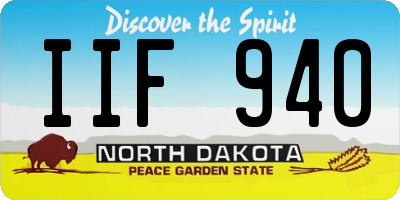 ND license plate IIF940