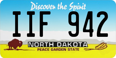 ND license plate IIF942