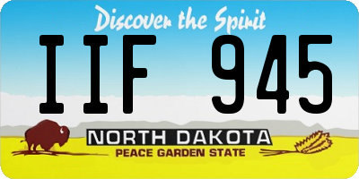 ND license plate IIF945
