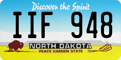 ND license plate IIF948