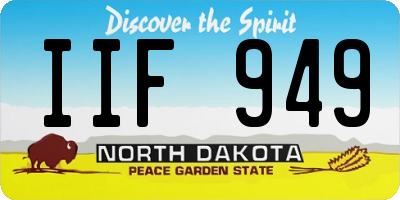 ND license plate IIF949