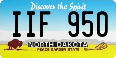 ND license plate IIF950