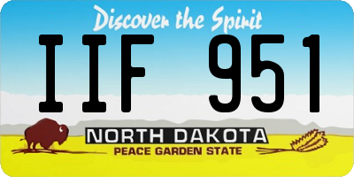 ND license plate IIF951