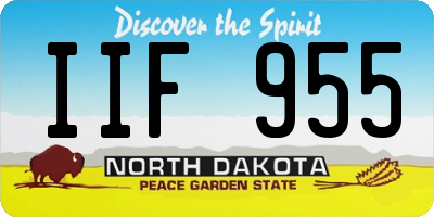 ND license plate IIF955