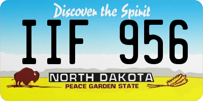 ND license plate IIF956