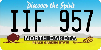 ND license plate IIF957