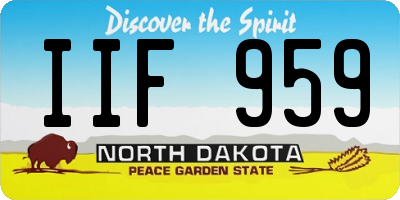 ND license plate IIF959