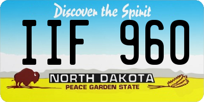 ND license plate IIF960