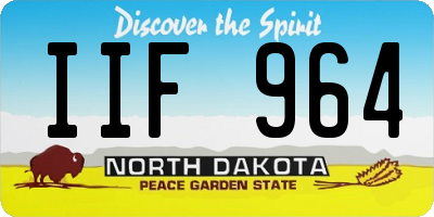ND license plate IIF964