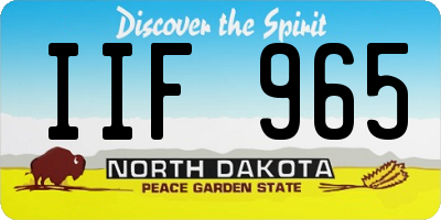 ND license plate IIF965