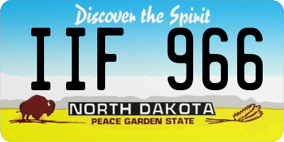 ND license plate IIF966