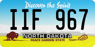 ND license plate IIF967