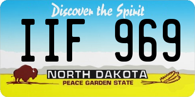 ND license plate IIF969
