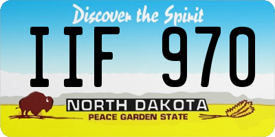 ND license plate IIF970