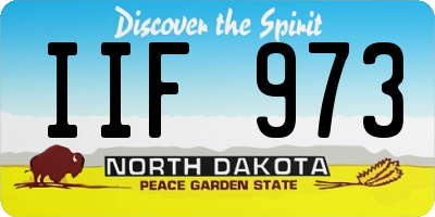 ND license plate IIF973
