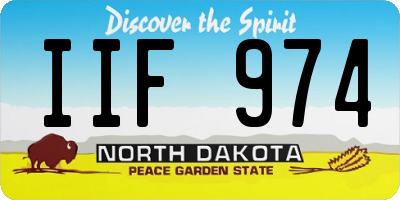 ND license plate IIF974