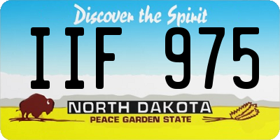 ND license plate IIF975