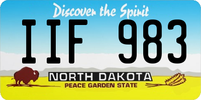 ND license plate IIF983