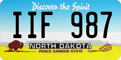 ND license plate IIF987