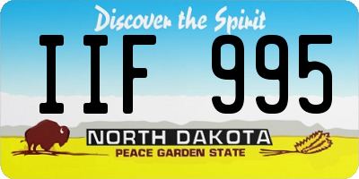 ND license plate IIF995