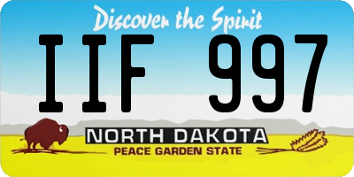 ND license plate IIF997