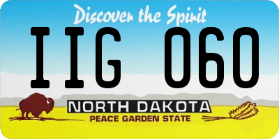 ND license plate IIG060
