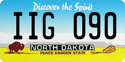 ND license plate IIG090