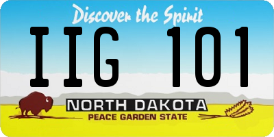 ND license plate IIG101