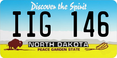 ND license plate IIG146