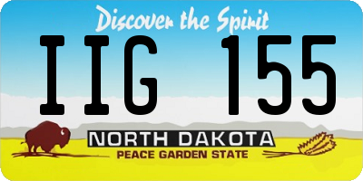 ND license plate IIG155