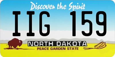 ND license plate IIG159