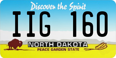 ND license plate IIG160