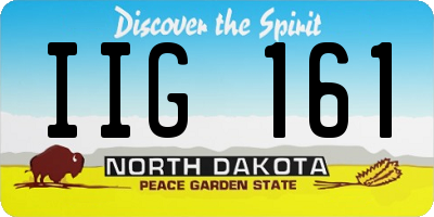 ND license plate IIG161