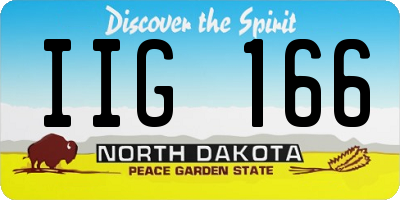 ND license plate IIG166