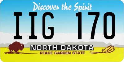 ND license plate IIG170
