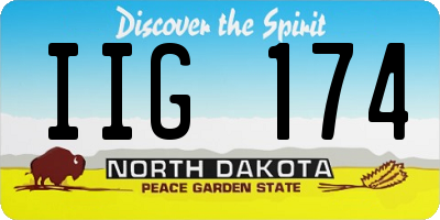 ND license plate IIG174