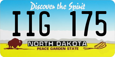 ND license plate IIG175