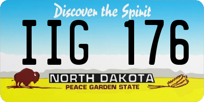 ND license plate IIG176