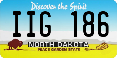 ND license plate IIG186