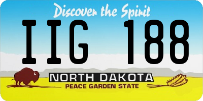 ND license plate IIG188