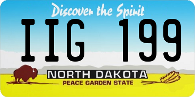 ND license plate IIG199