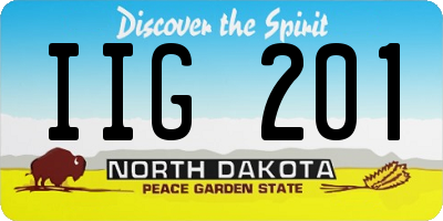 ND license plate IIG201