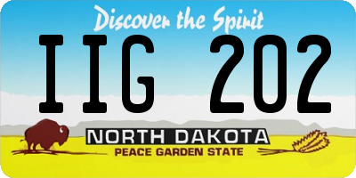 ND license plate IIG202